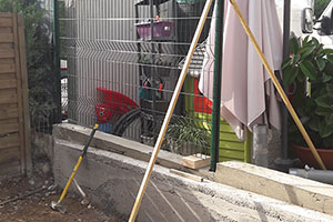 Construction d'un muret + d'une clôture rigide à Nice